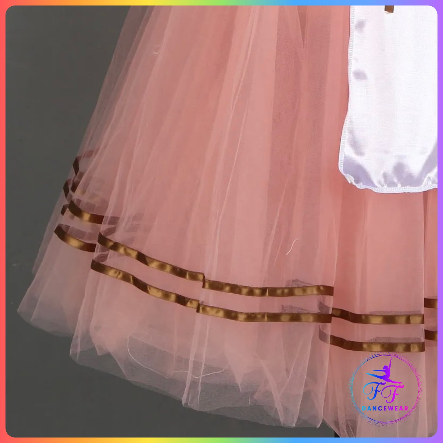 Long Sleeve Brown & Pink Romantic Tutu (Child & Adult Sizes)