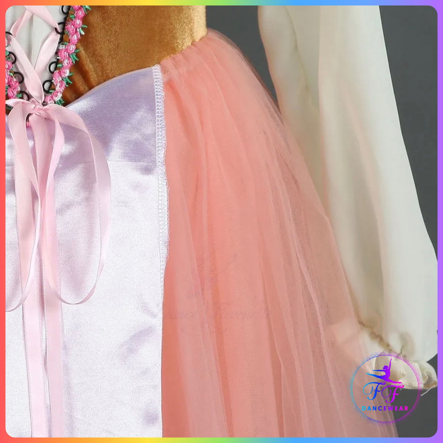 Long Sleeve Brown & Pink Romantic Tutu (Child & Adult Sizes)