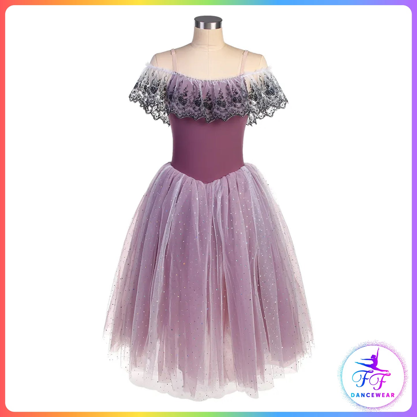 Purple Off the Shoulder Romantic Tutu (Child & Adult Sizes)