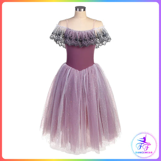 Purple Off the Shoulder Romantic Tutu (Child & Adult Sizes)