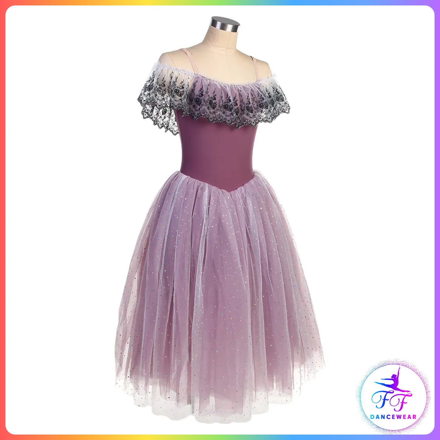 Purple Off the Shoulder Romantic Tutu (Child & Adult Sizes)