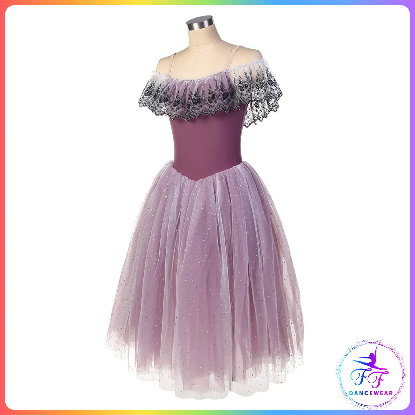 Purple Off the Shoulder Romantic Tutu (Child & Adult Sizes)