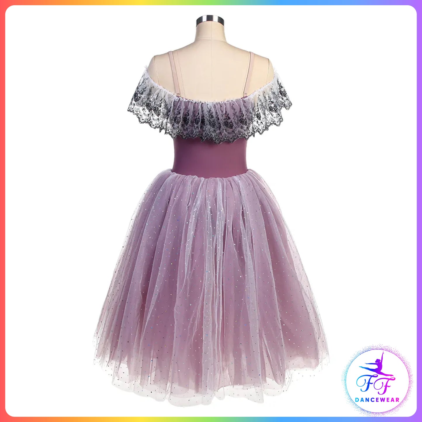 Purple Off the Shoulder Romantic Tutu (Child & Adult Sizes)