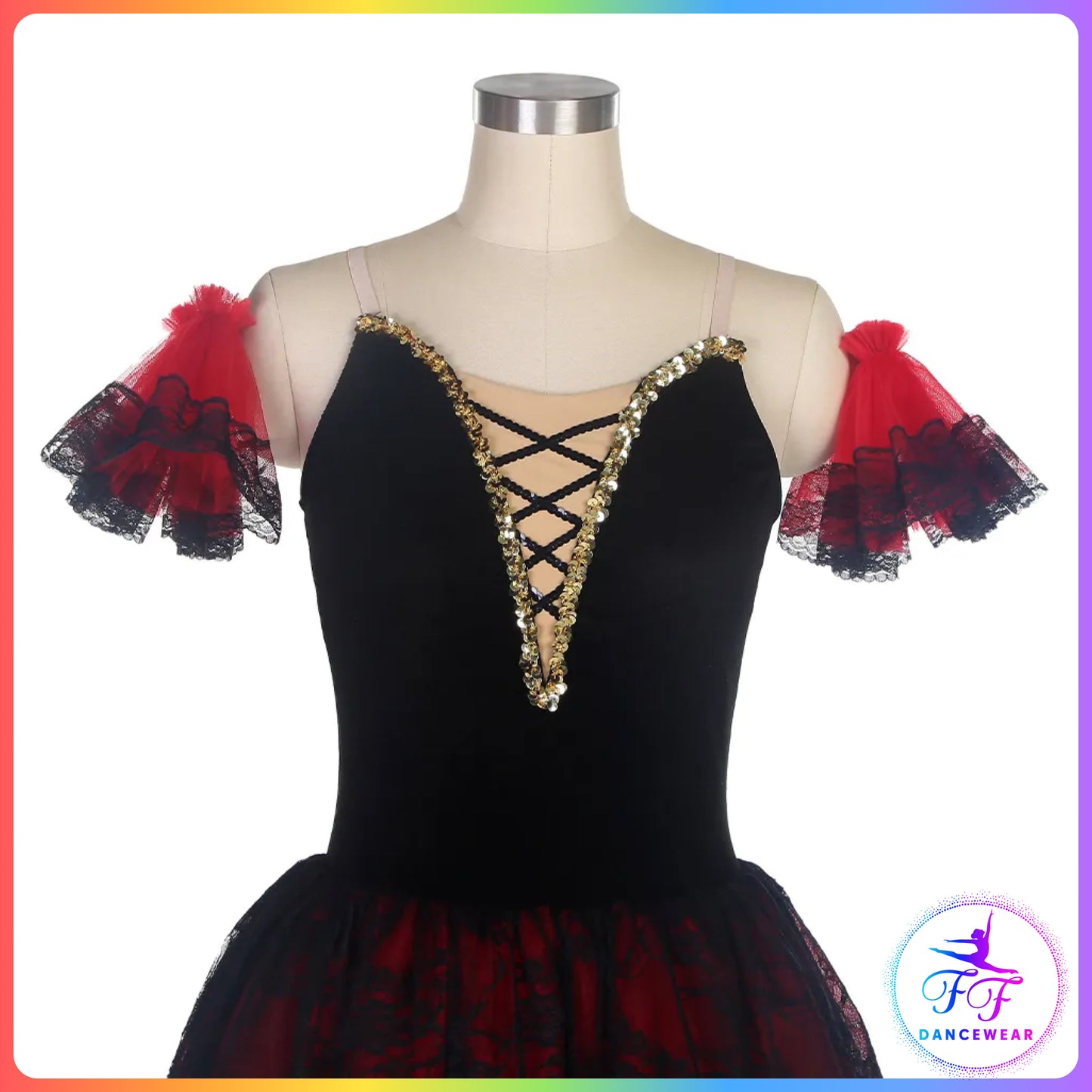 Black & Red Romantic Tutu (Child & Adult Sizes)