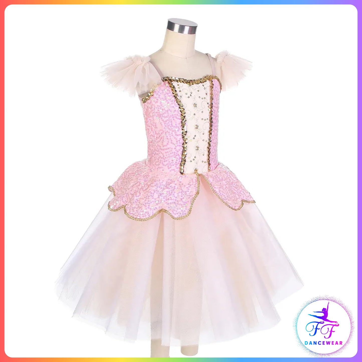 Pink Sequin Bodice Romantic Tutu (Child & Adult Sizes)