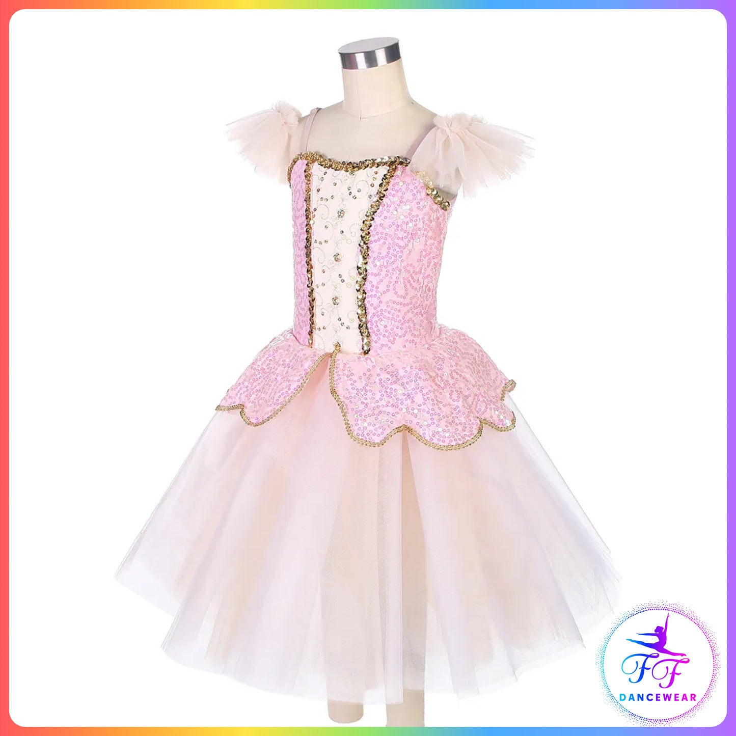 Pink Sequin Bodice Romantic Tutu (Child & Adult Sizes)