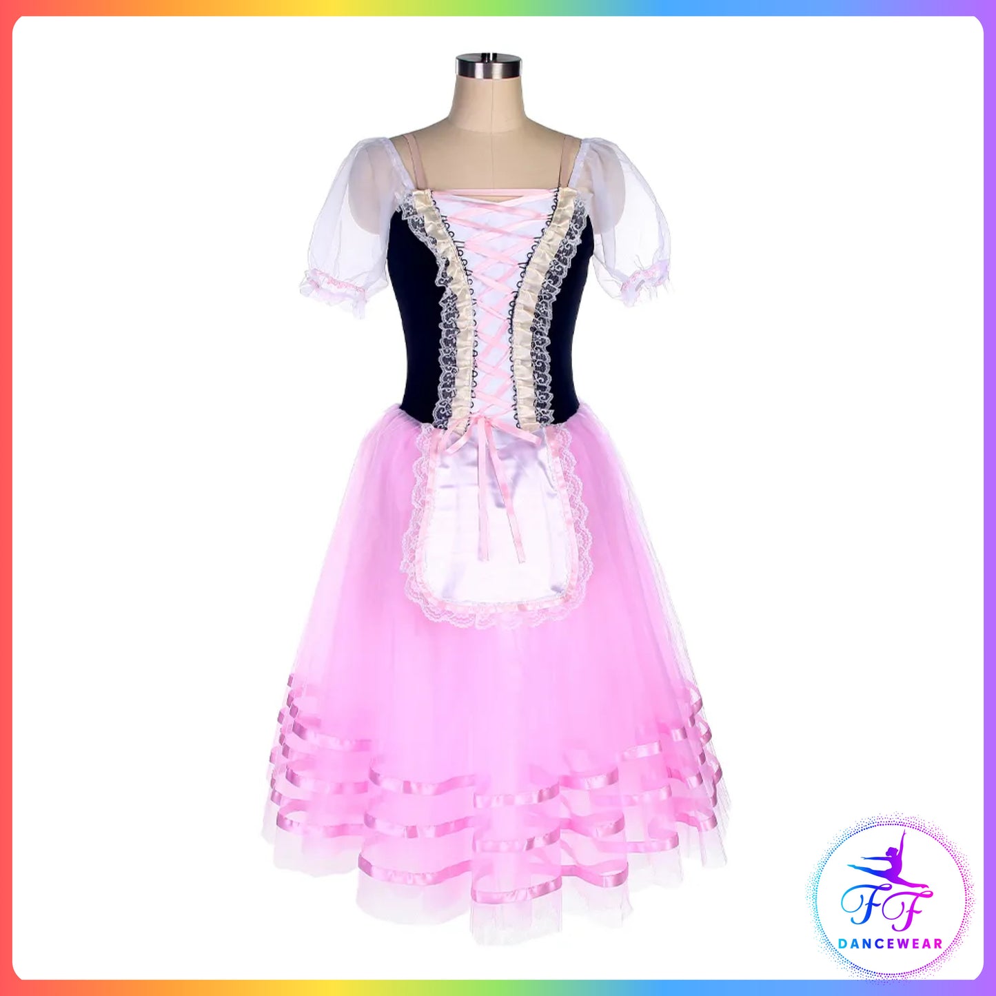 Giselle Puff Sleeve Peasant Style Romantic Tutu (Child & Adult Sizes)