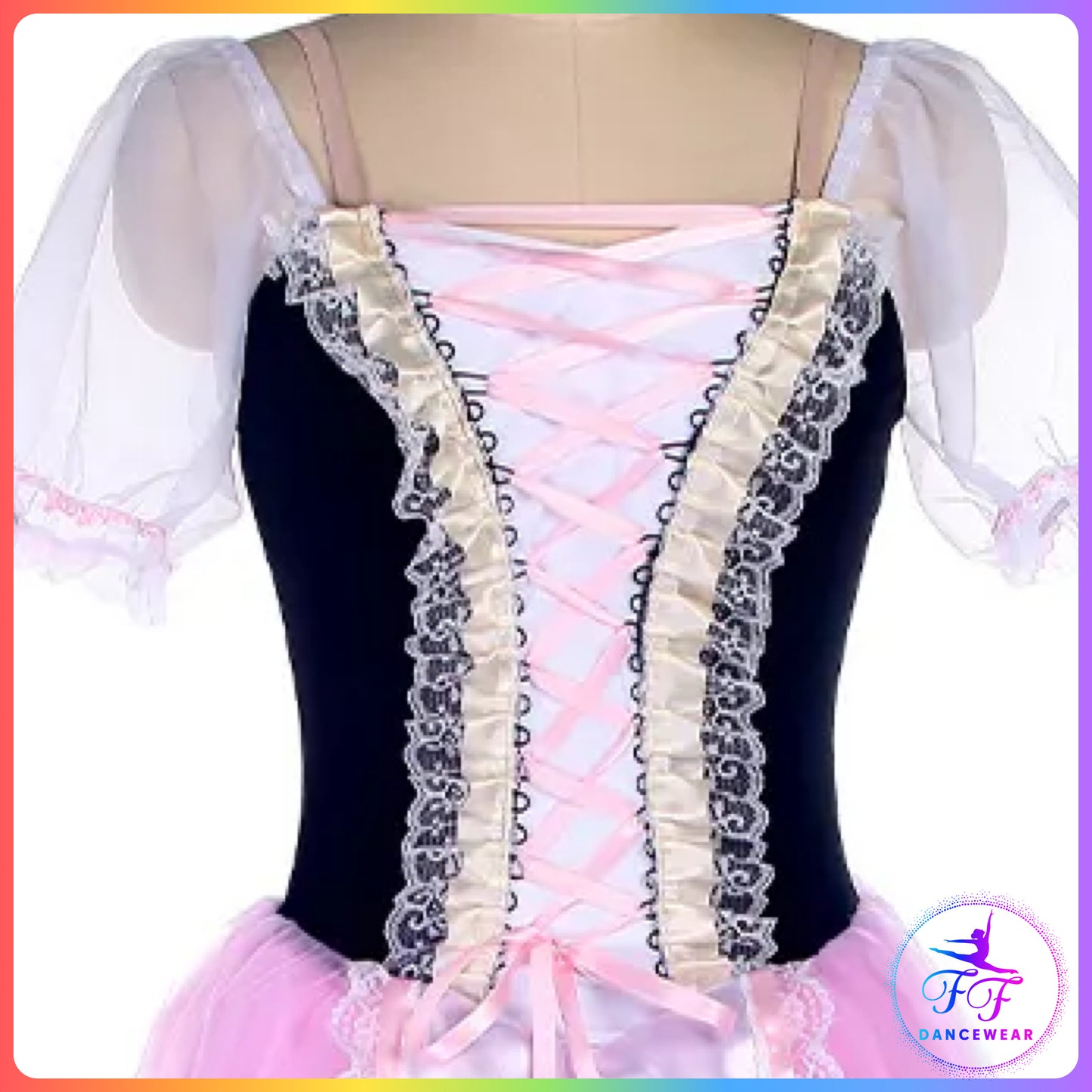 Giselle Puff Sleeve Peasant Style Romantic Tutu (Child & Adult Sizes)