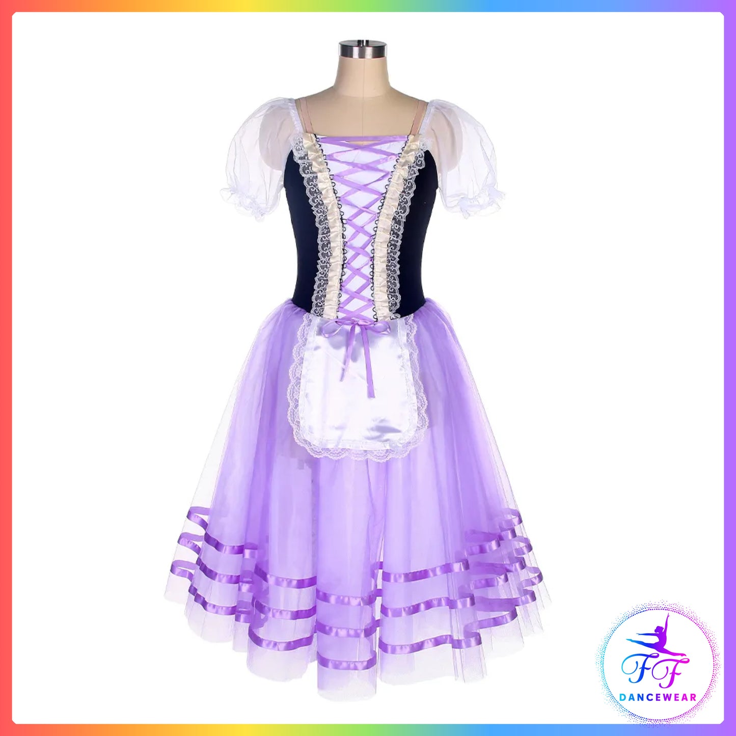 Giselle Puff Sleeve Peasant Style Romantic Tutu (Child & Adult Sizes)