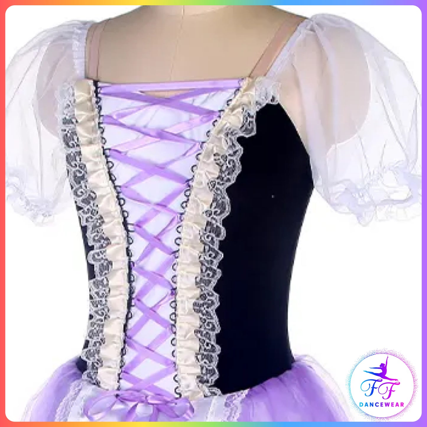 Giselle Puff Sleeve Peasant Style Romantic Tutu (Child & Adult Sizes)