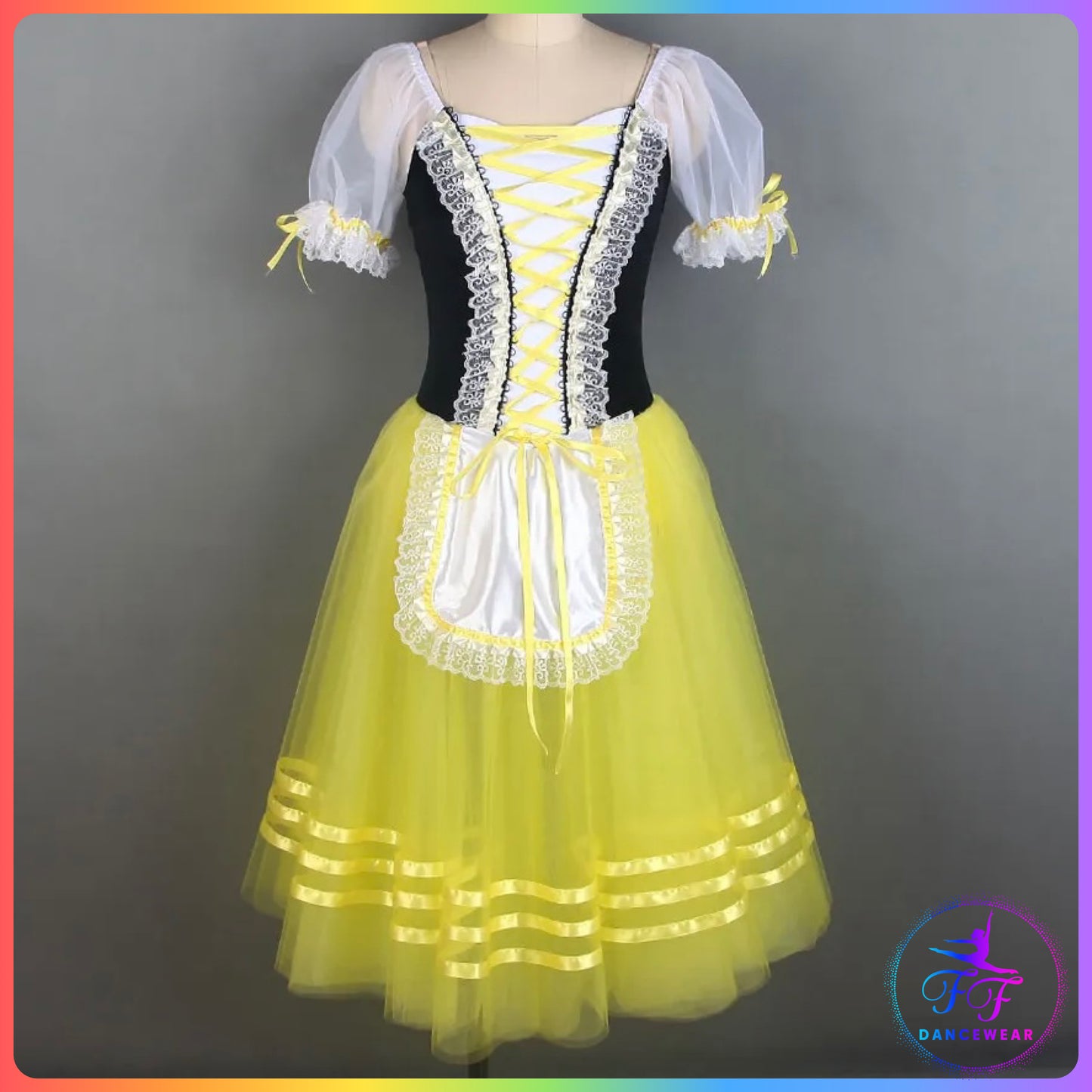 Giselle Puff Sleeve Peasant Style Romantic Tutu (Child & Adult Sizes)