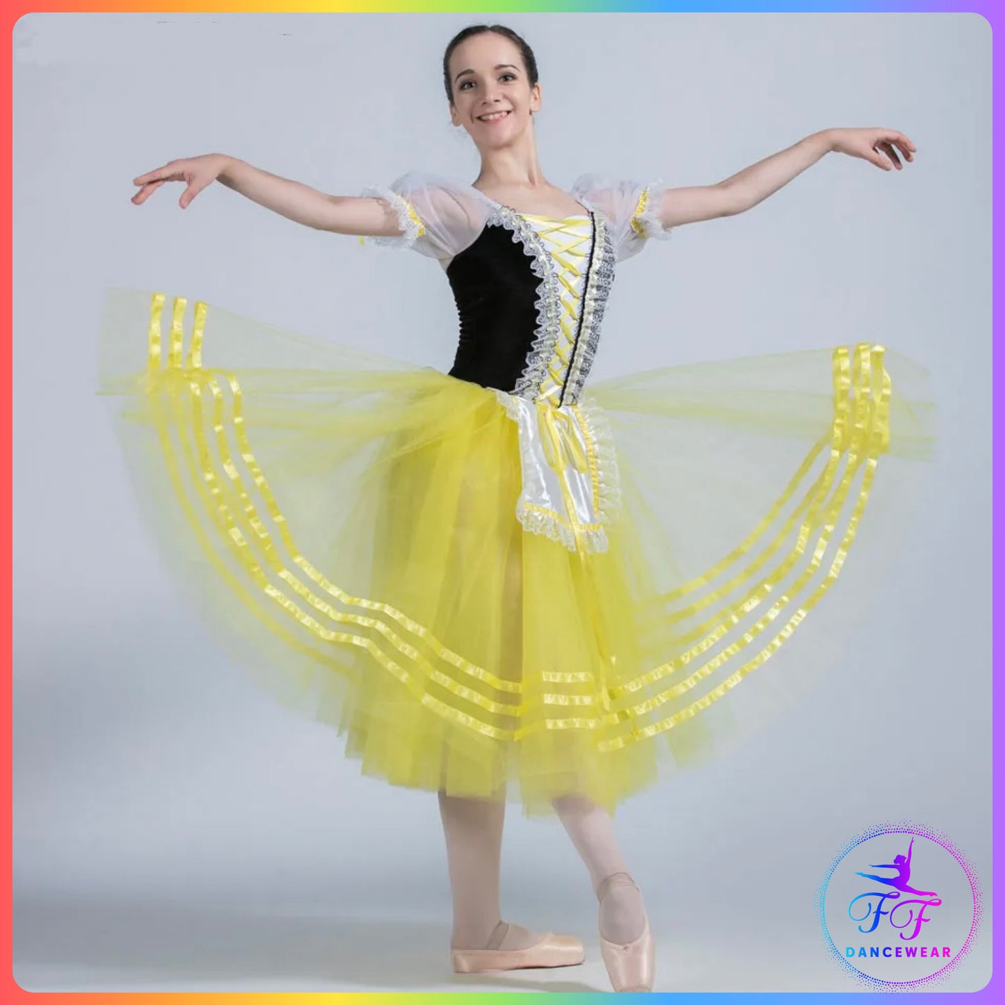 Giselle Puff Sleeve Peasant Style Romantic Tutu (Child & Adult Sizes)