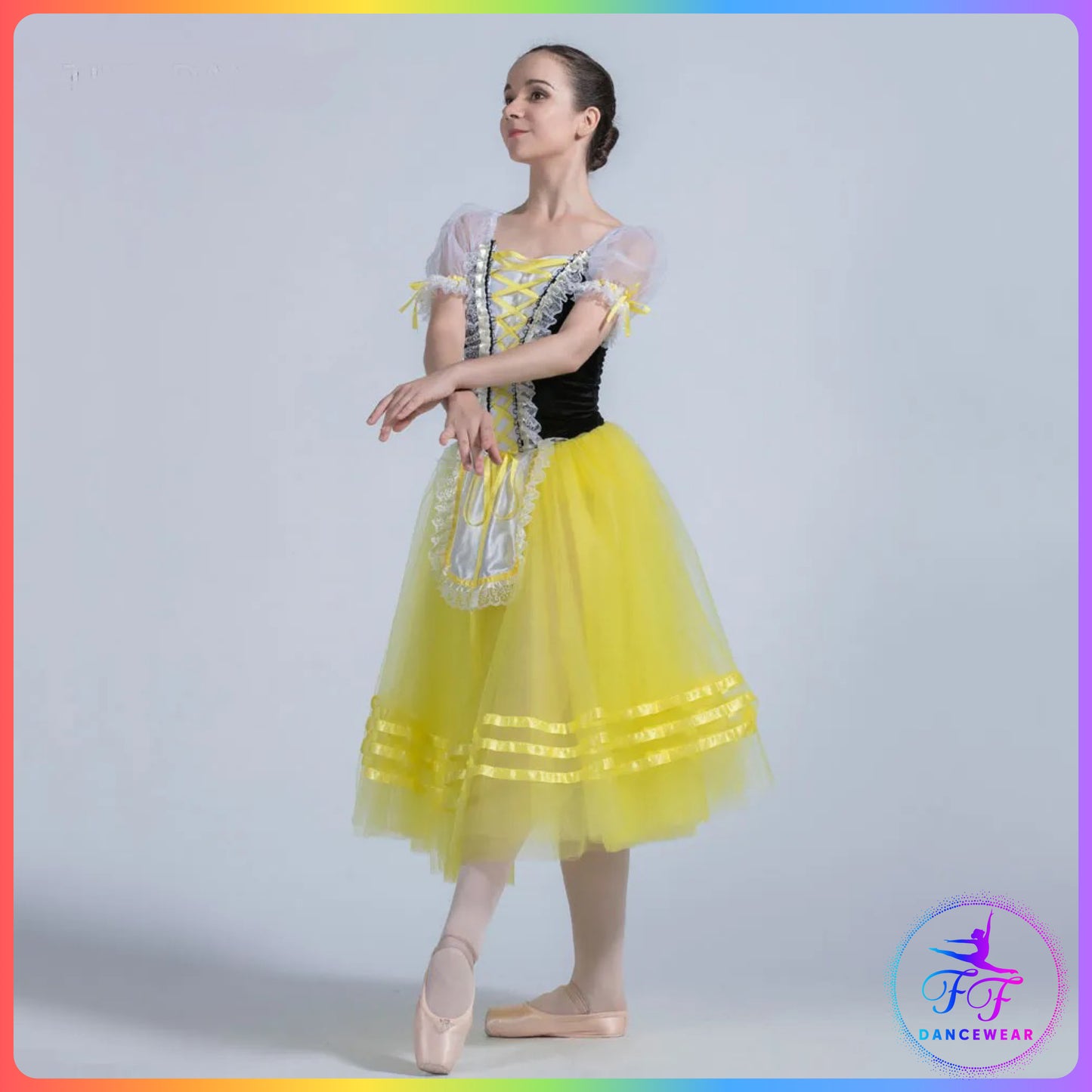 Giselle Puff Sleeve Peasant Style Romantic Tutu (Child & Adult Sizes)
