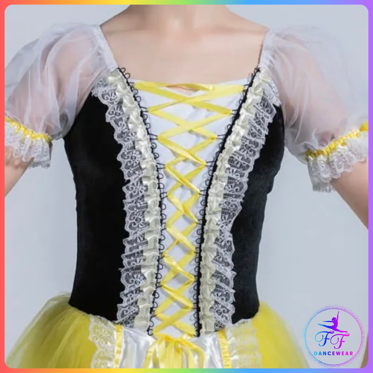Giselle Puff Sleeve Peasant Style Romantic Tutu (Child & Adult Sizes)