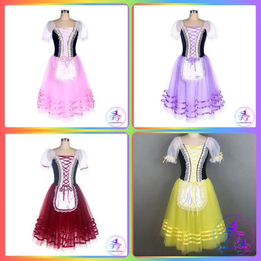 Giselle Puff Sleeve Peasant Style Romantic Tutu (Child & Adult Sizes)