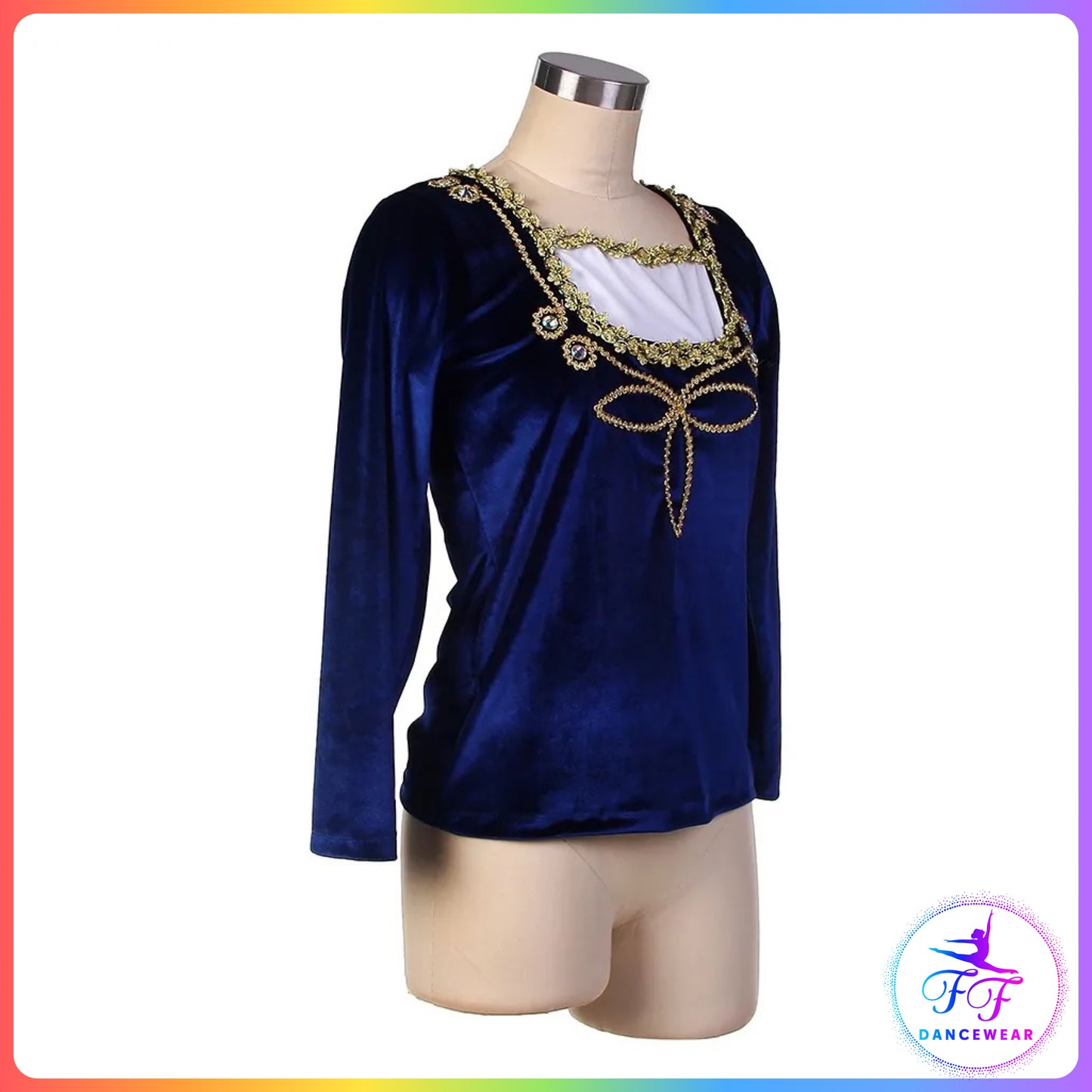 Professional Men's Blue Velvet Ballet Tunic (Child & Adult Sizes)