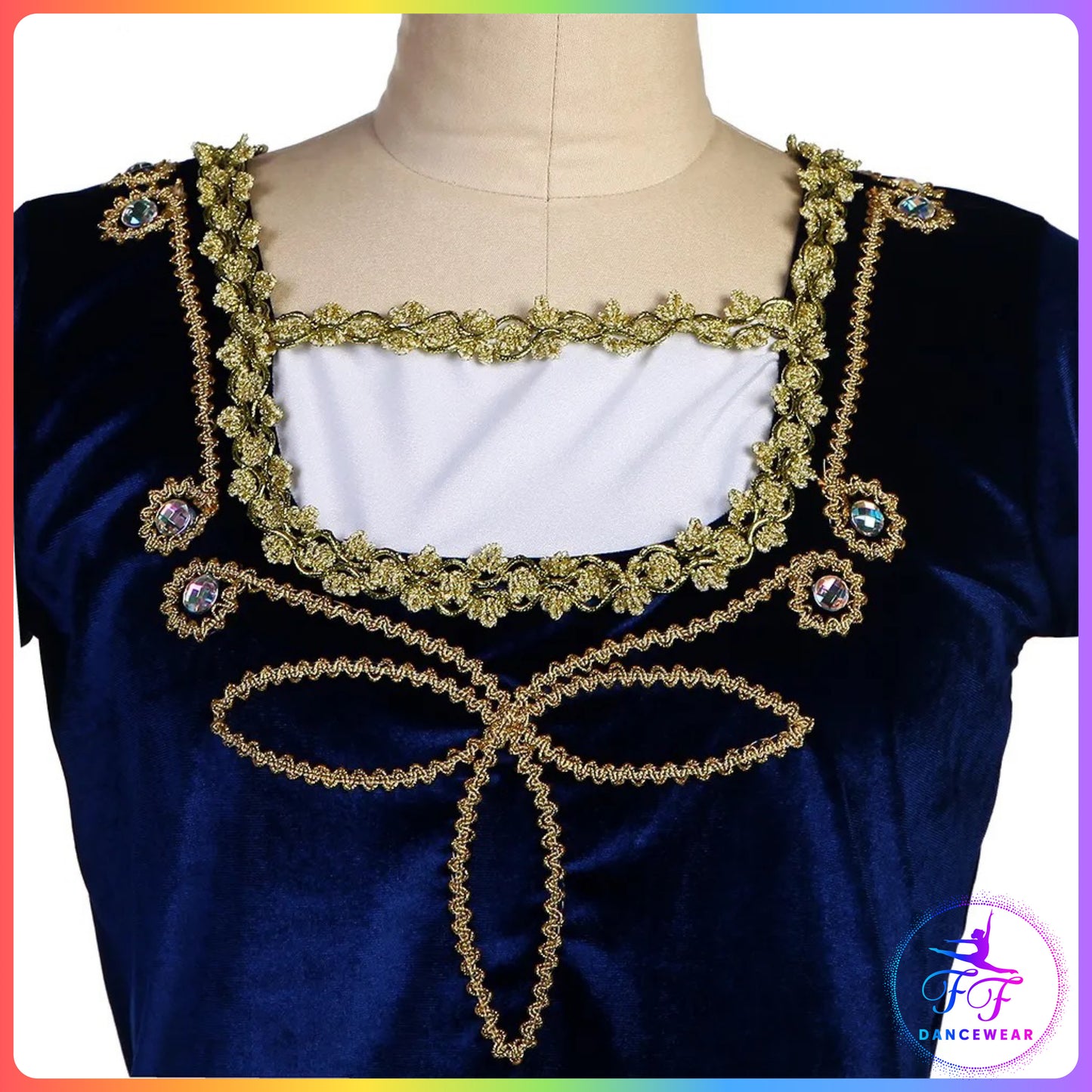 Professional Men's Blue Velvet Ballet Tunic (Child & Adult Sizes)