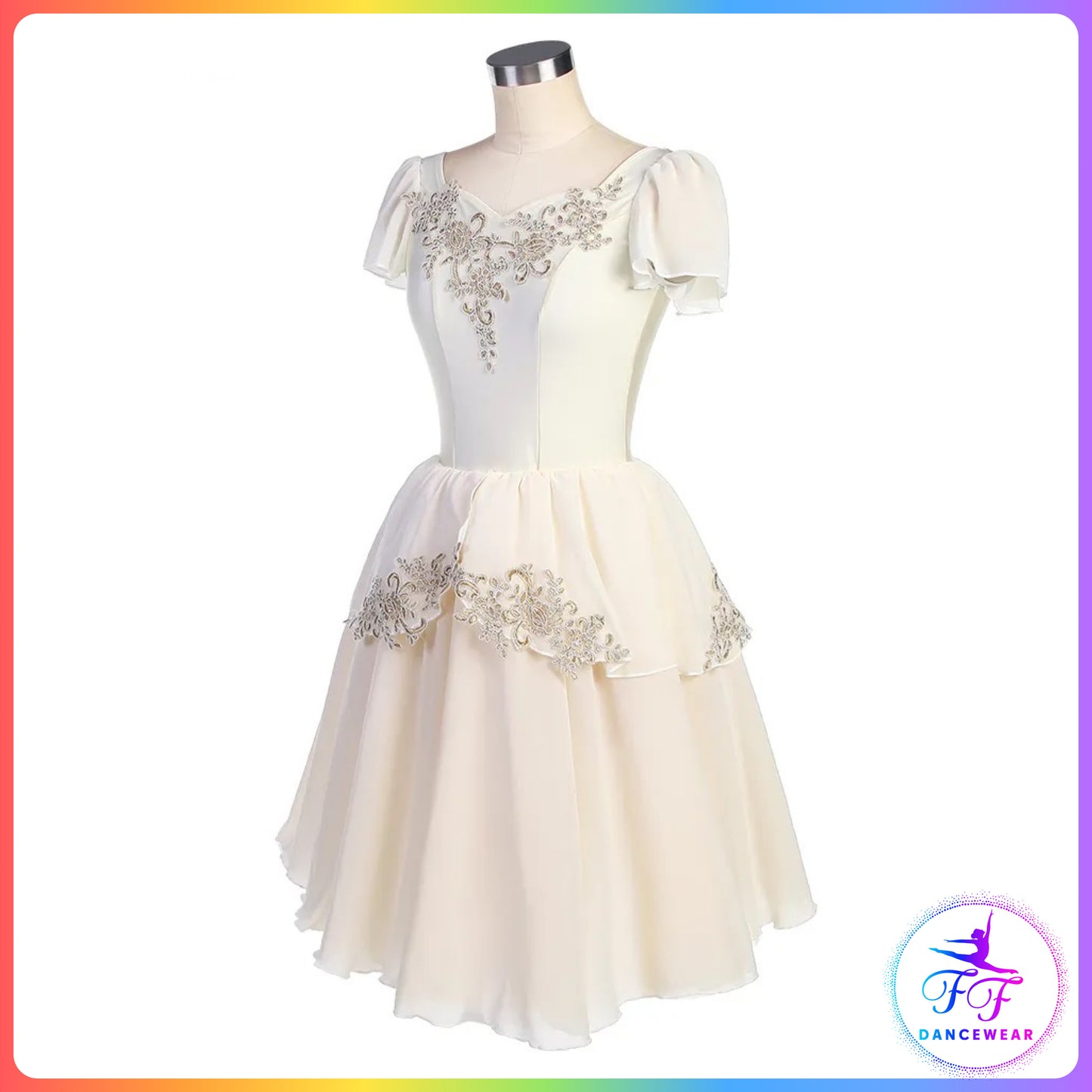 Ivory Short Sleeve Romantic Tutu (Child & Adult Sizes)