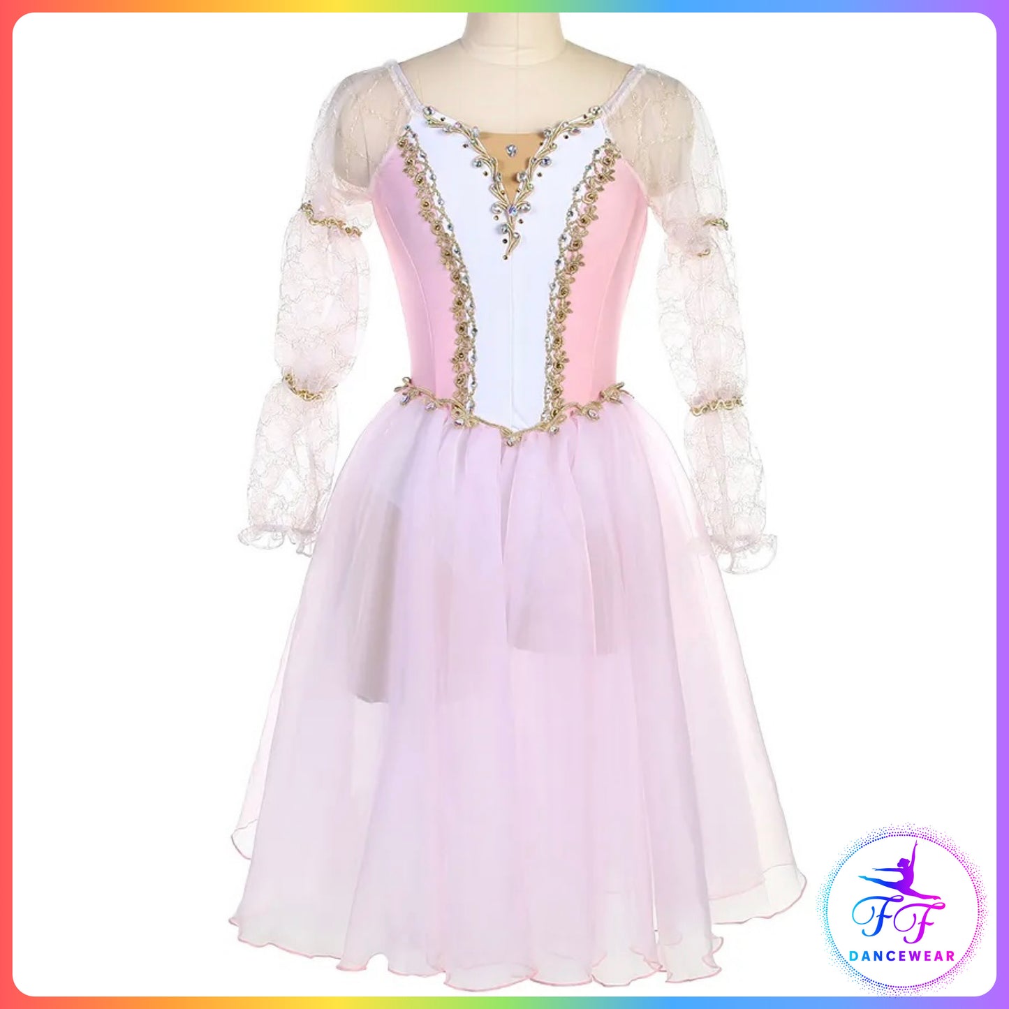 Long Sleeve Romantic Tutu in Blue or Pink (Child & Adult Sizes)