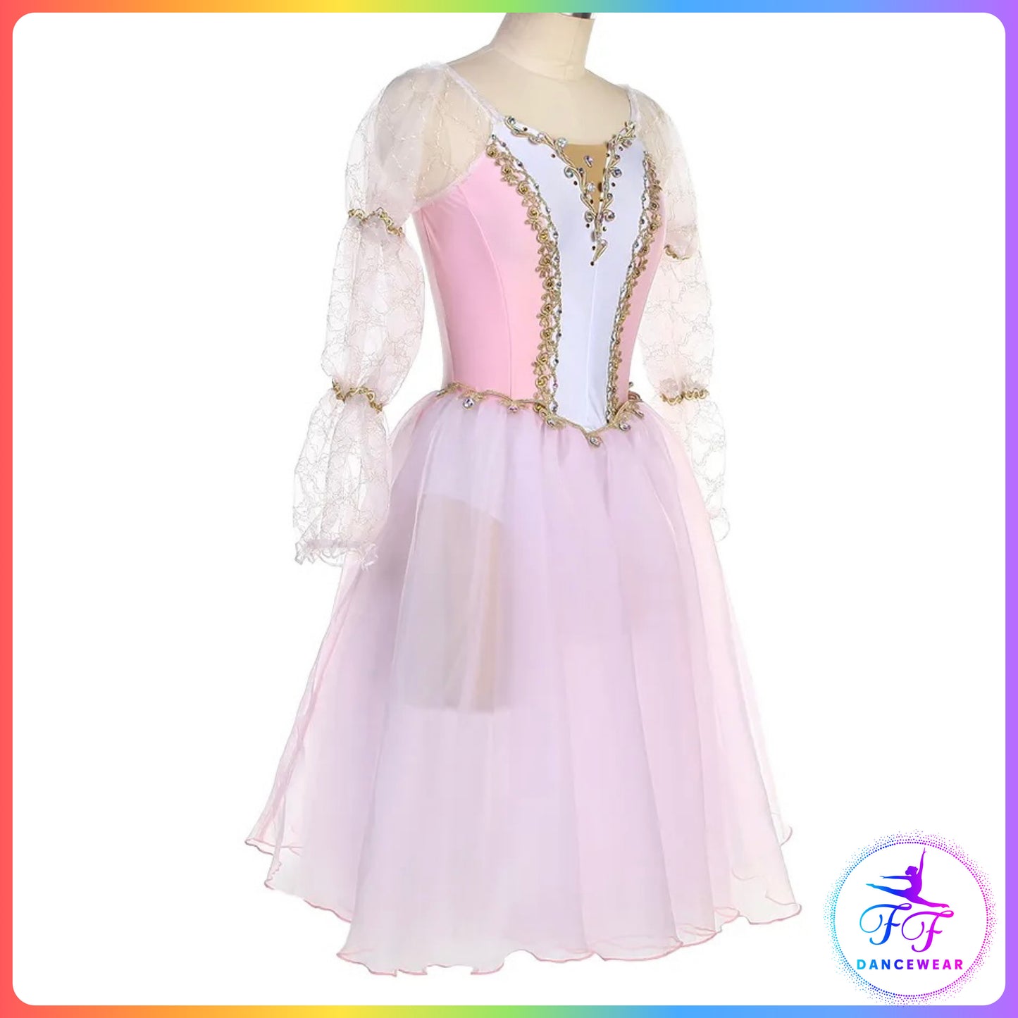 Long Sleeve Romantic Tutu in Blue or Pink (Child & Adult Sizes)