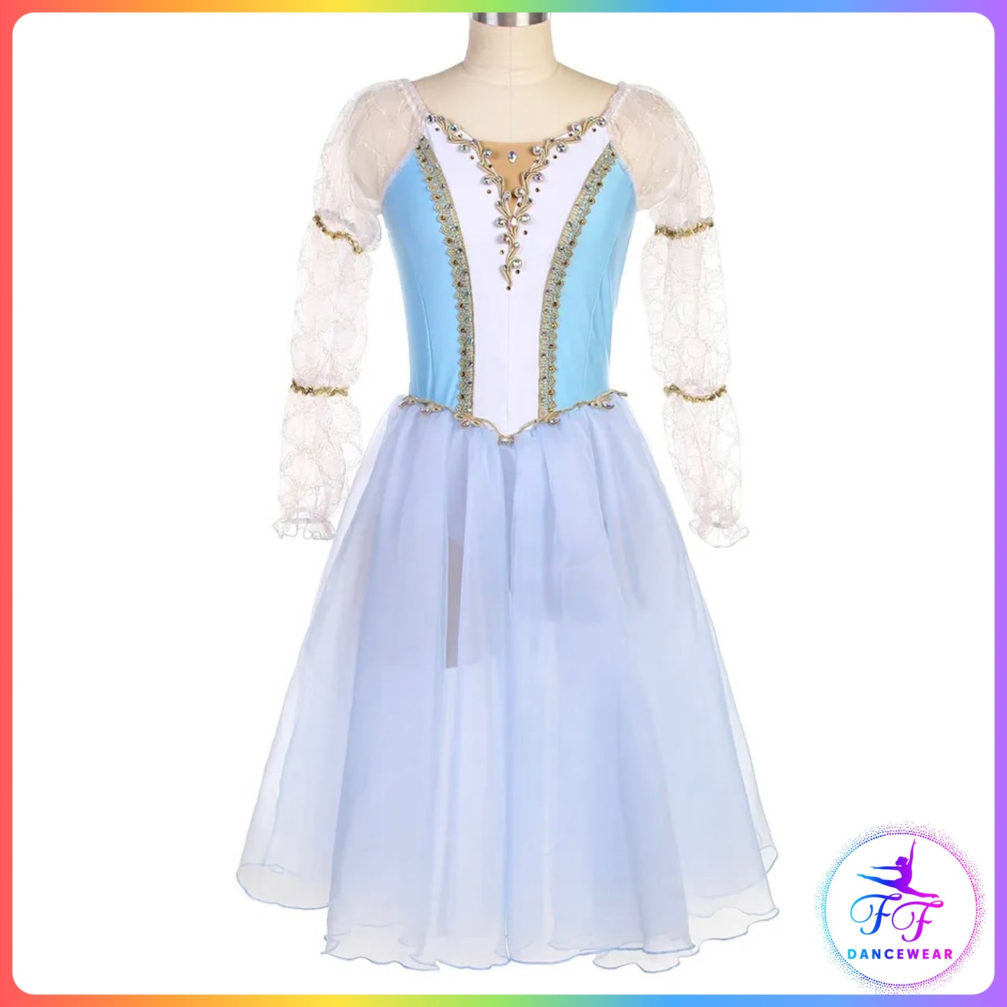 Long Sleeve Romantic Tutu in Blue or Pink (Child & Adult Sizes)