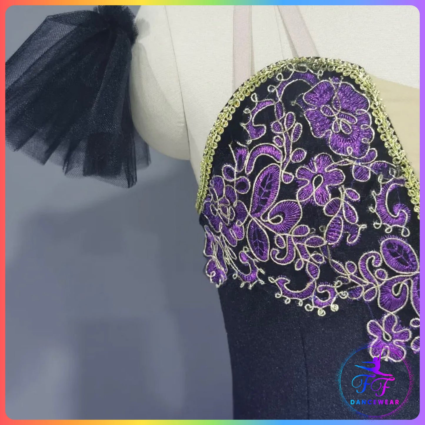 Black Velvet & Purple Bell Ballet Tutu (Child & Adult Sizes)