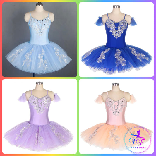 Decorated Bell Ballet Tutu Sky / Blue / Pink / Purple (Child & Adult Sizes)