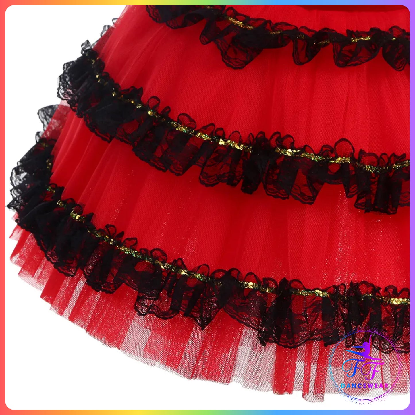 Red Spanish Style Bell Ballet Tutu (Child & Adult Sizes)