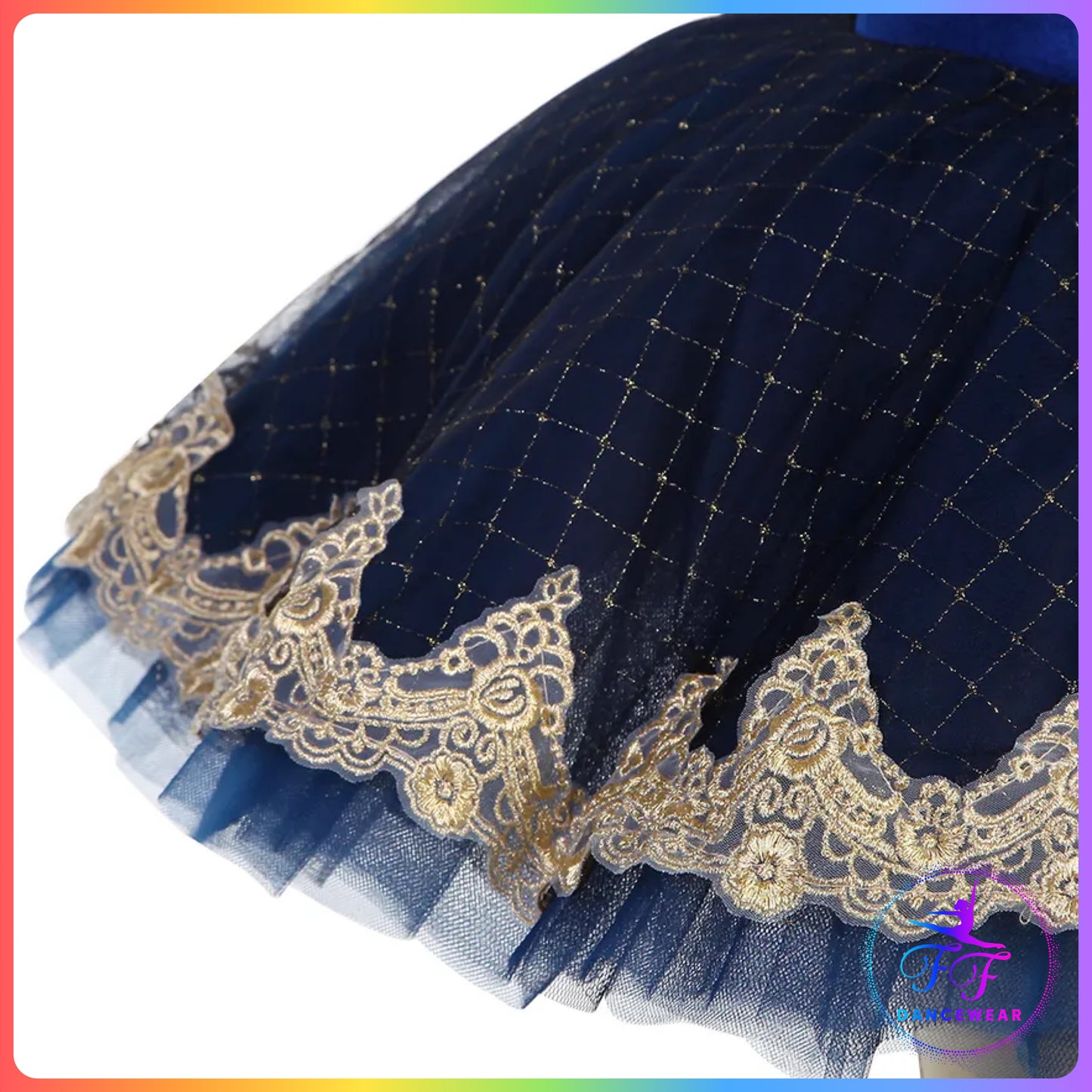 Blue Velvet Cold Shoulder Style Bell Ballet Tutu (Child & Adult Sizes)