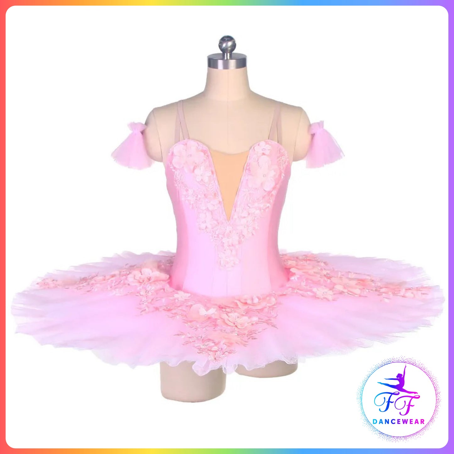 Floral Professional Ballet Pancake Tutu Blue / Pink / White (Child & Adult sizes)