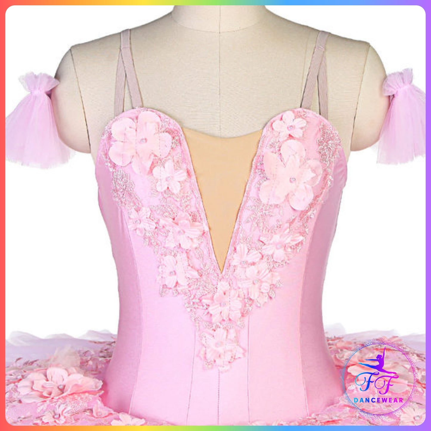 Floral Professional Ballet Pancake Tutu Blue / Pink / White (Child & Adult sizes)