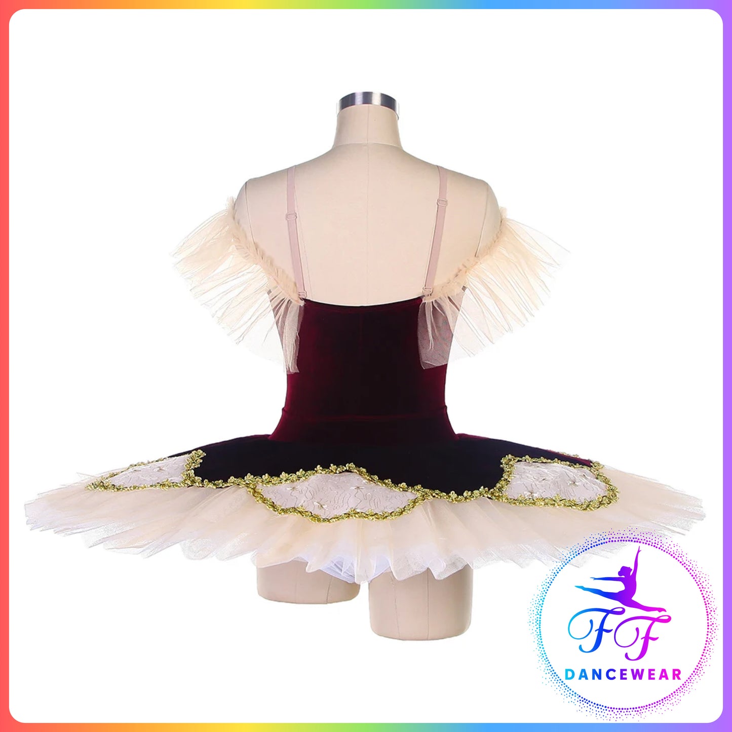 Burgundy Velvet Professional Ballet Pancake Tutu (Child & Adult sizes)