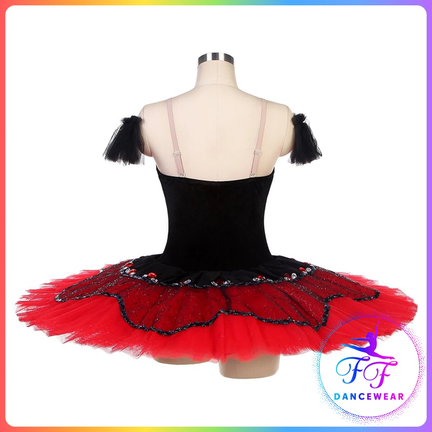Black & Red Velvet Professional Ballet Pancake Tutu (Child & Adult sizes)