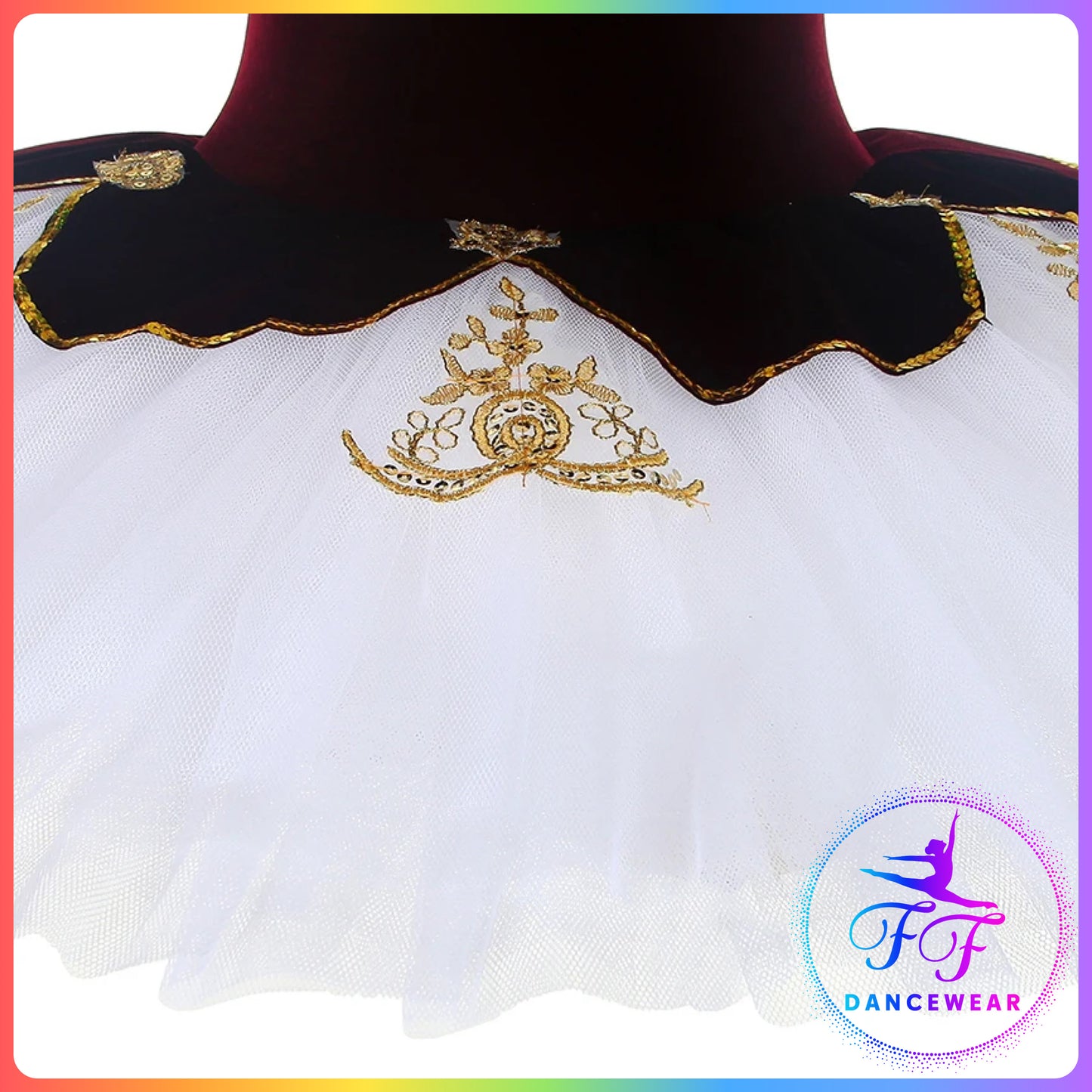 Burgundy Velvet Off the Shoulder Professional Ballet Pancake Tutu (Child & Adult sizes)