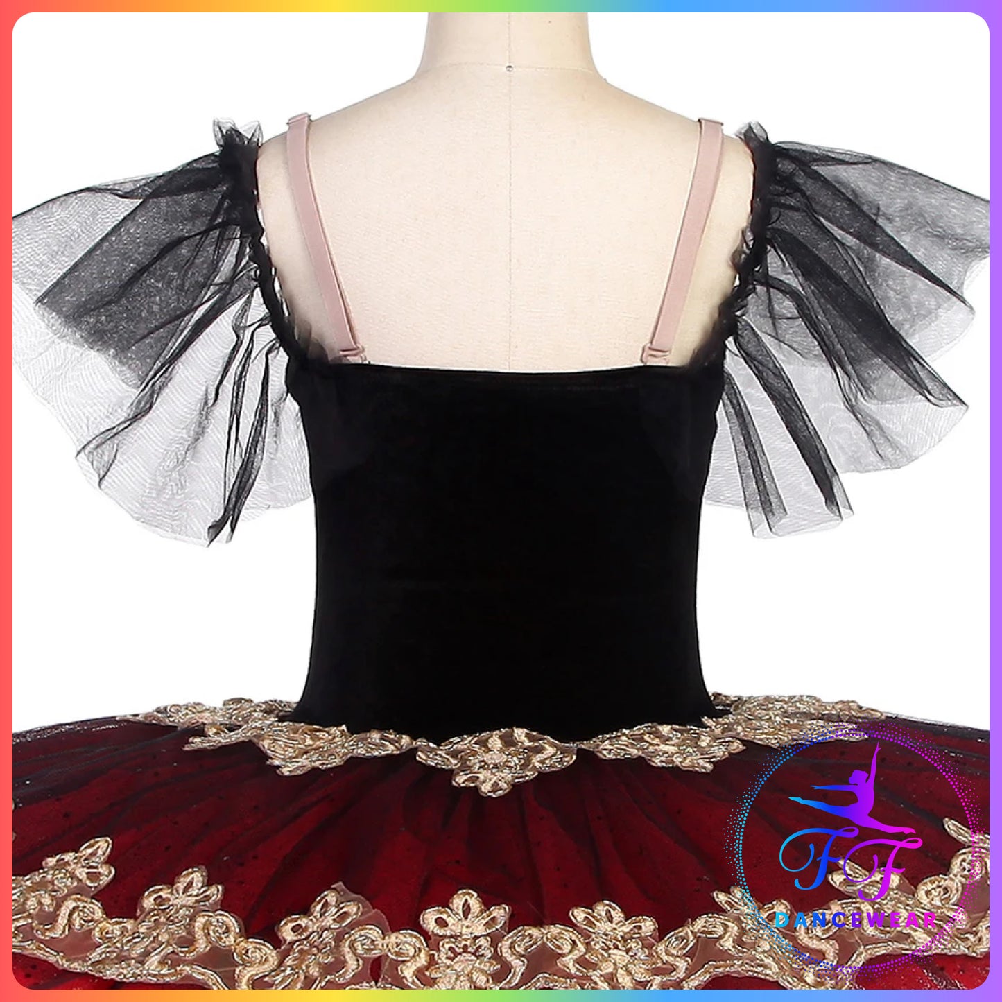 Green / Red Velvet Off the Shoulder Professional Ballet Pancake Tutu (Child & Adult sizes)