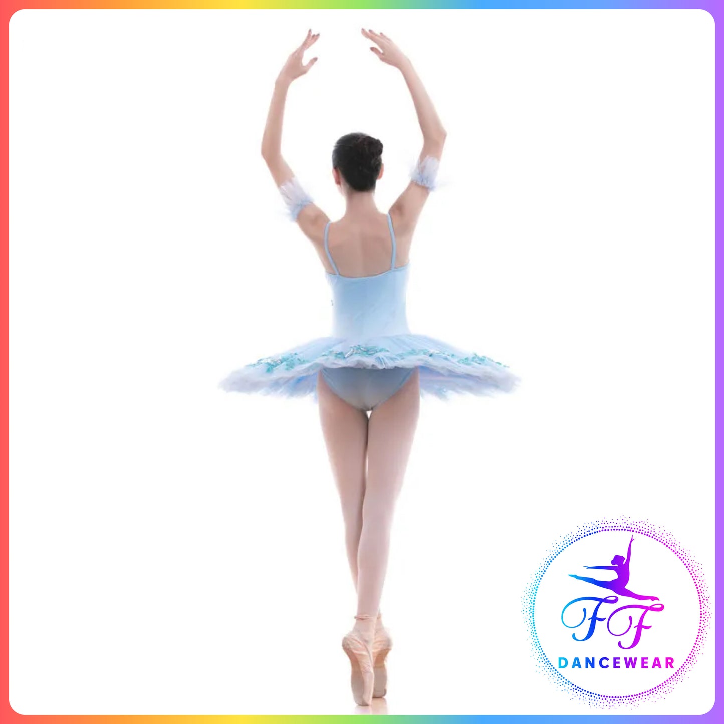Blue Sequin Floral Stretch Professional Ballet Pancake Tutu (Child & Adult sizes)