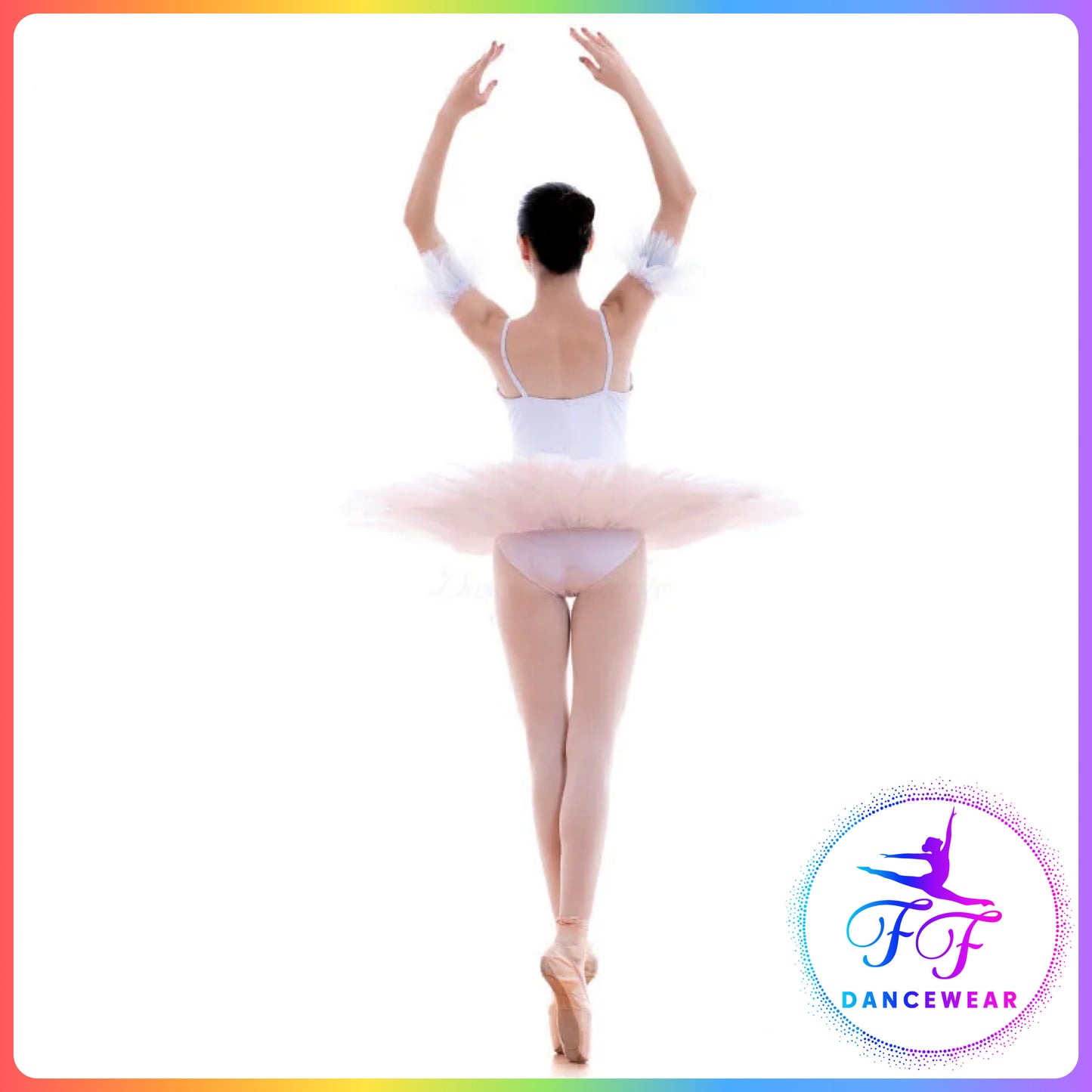 White Sequin Floral Stretch Professional Ballet Pancake Tutu (Child & Adult sizes)