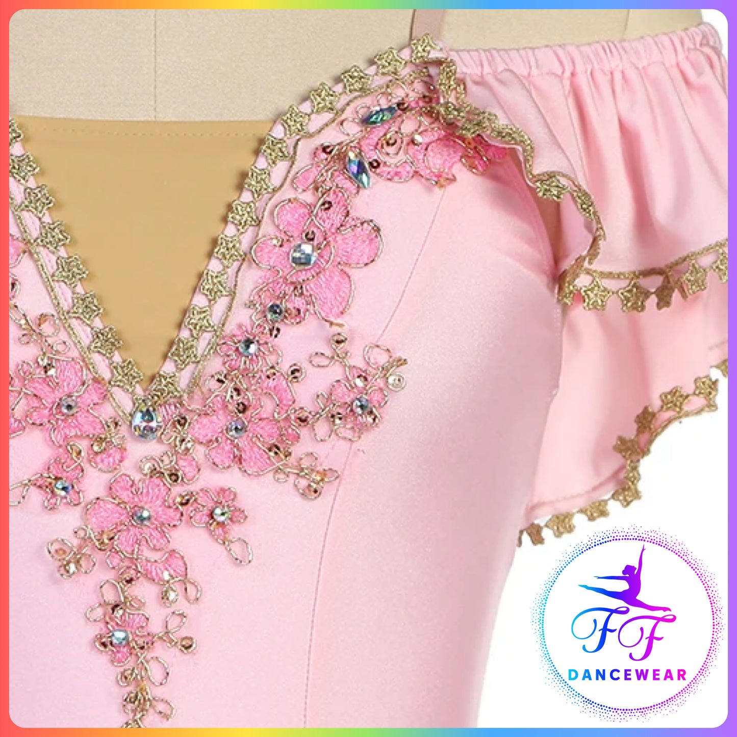 Off Shoulder Pink Stretch Professional Ballet Pancake Tutu (Child & Adult sizes)