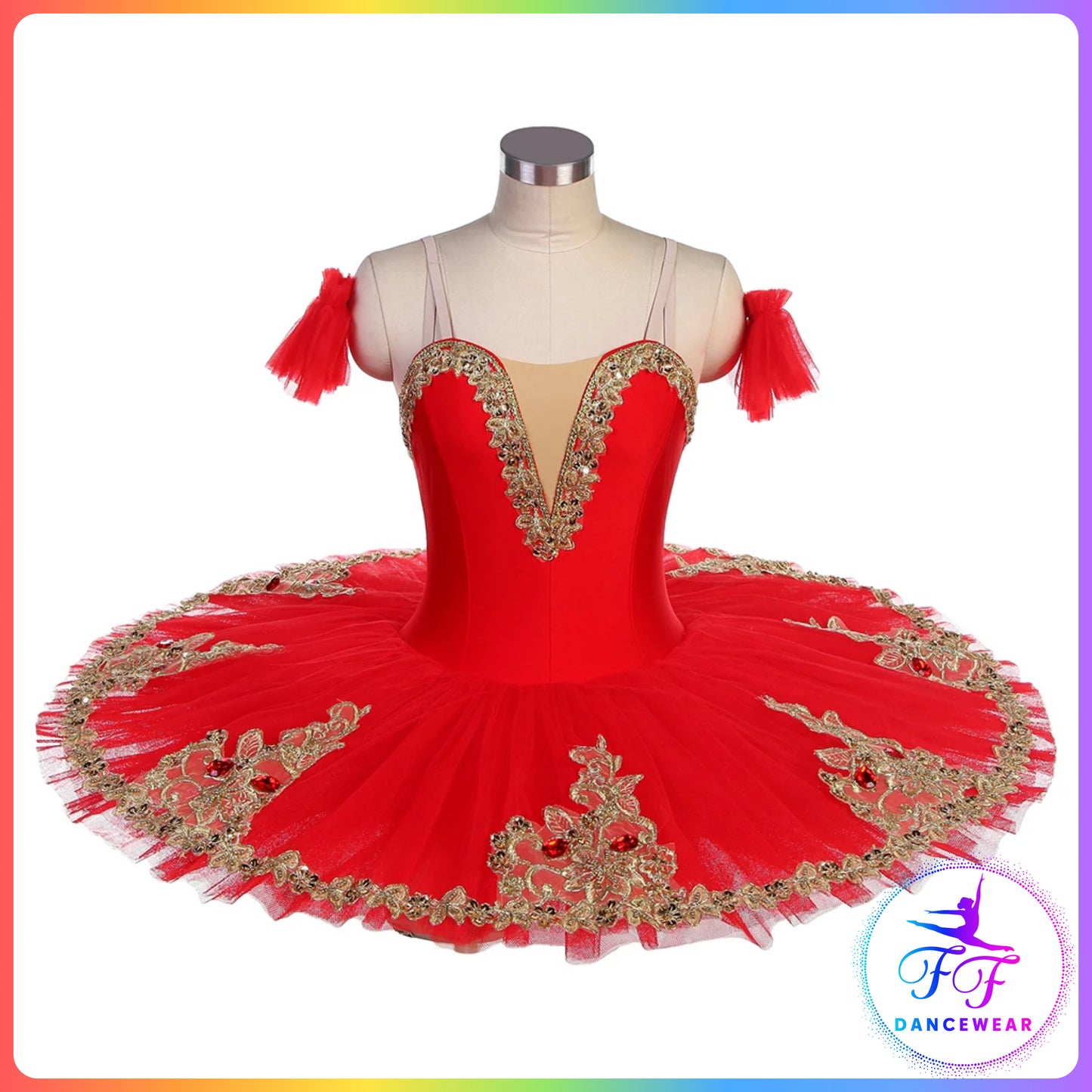 Red / Blue / Lilac / Yellow / White Stretch Professional Ballet Pancake Tutu (Child & Adult sizes)