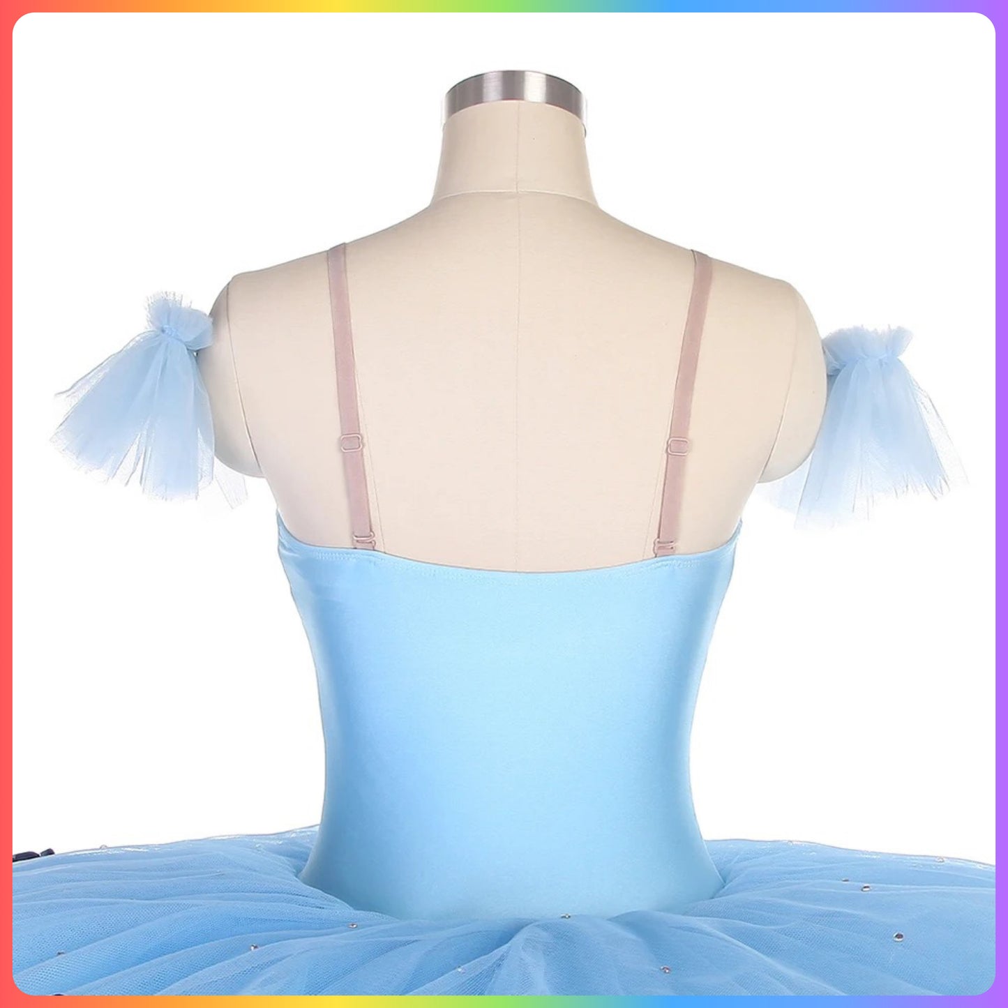 Sky Blue Lace Front Professional Ballet Pancake Tutu (Child & Adult Sizes)