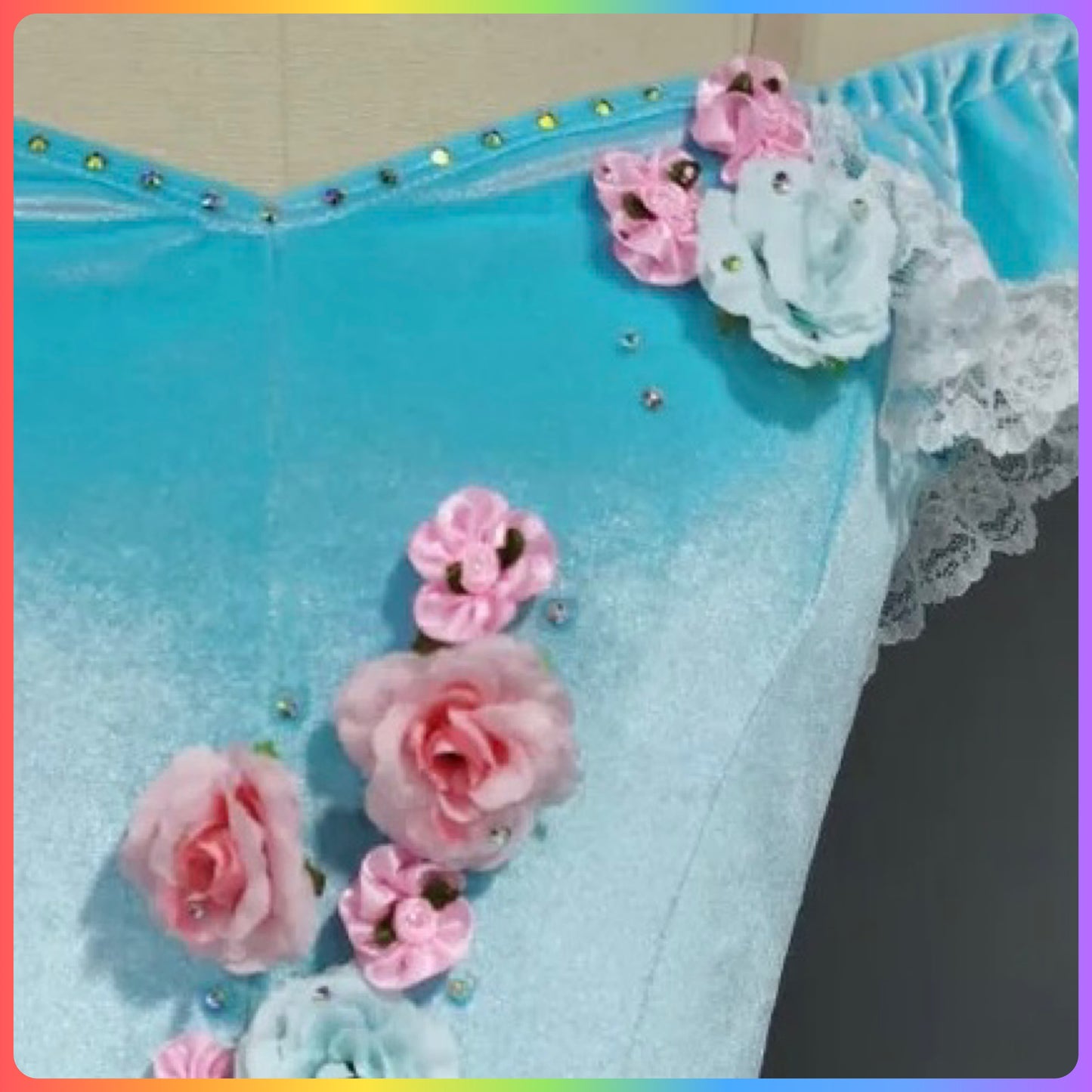 Aqua Velvet Off the Shoulder Professional Ballet Pancake Tutu (Child & Adult Sizes)