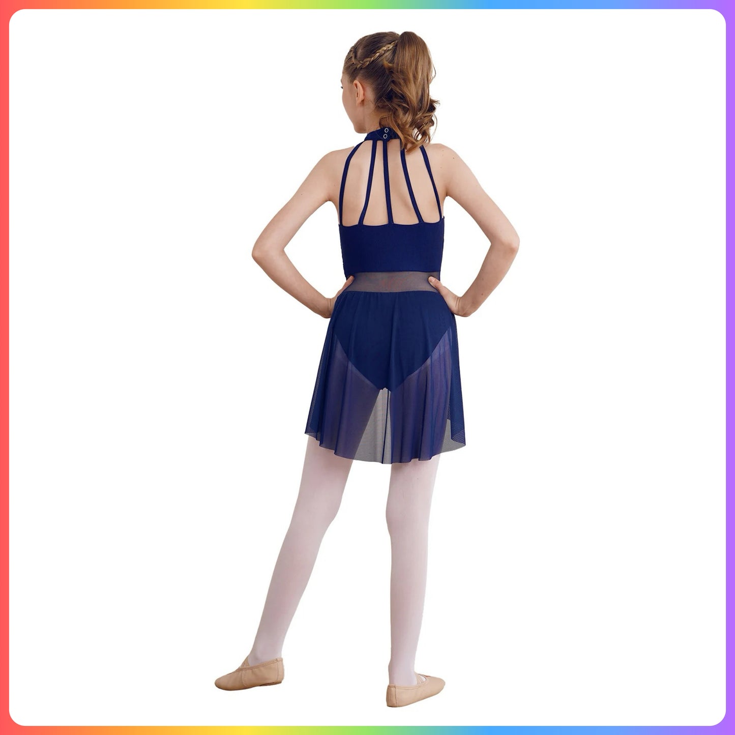 Girls Sleeveless Lace Lyrical / Contemporary Skirted Leotard