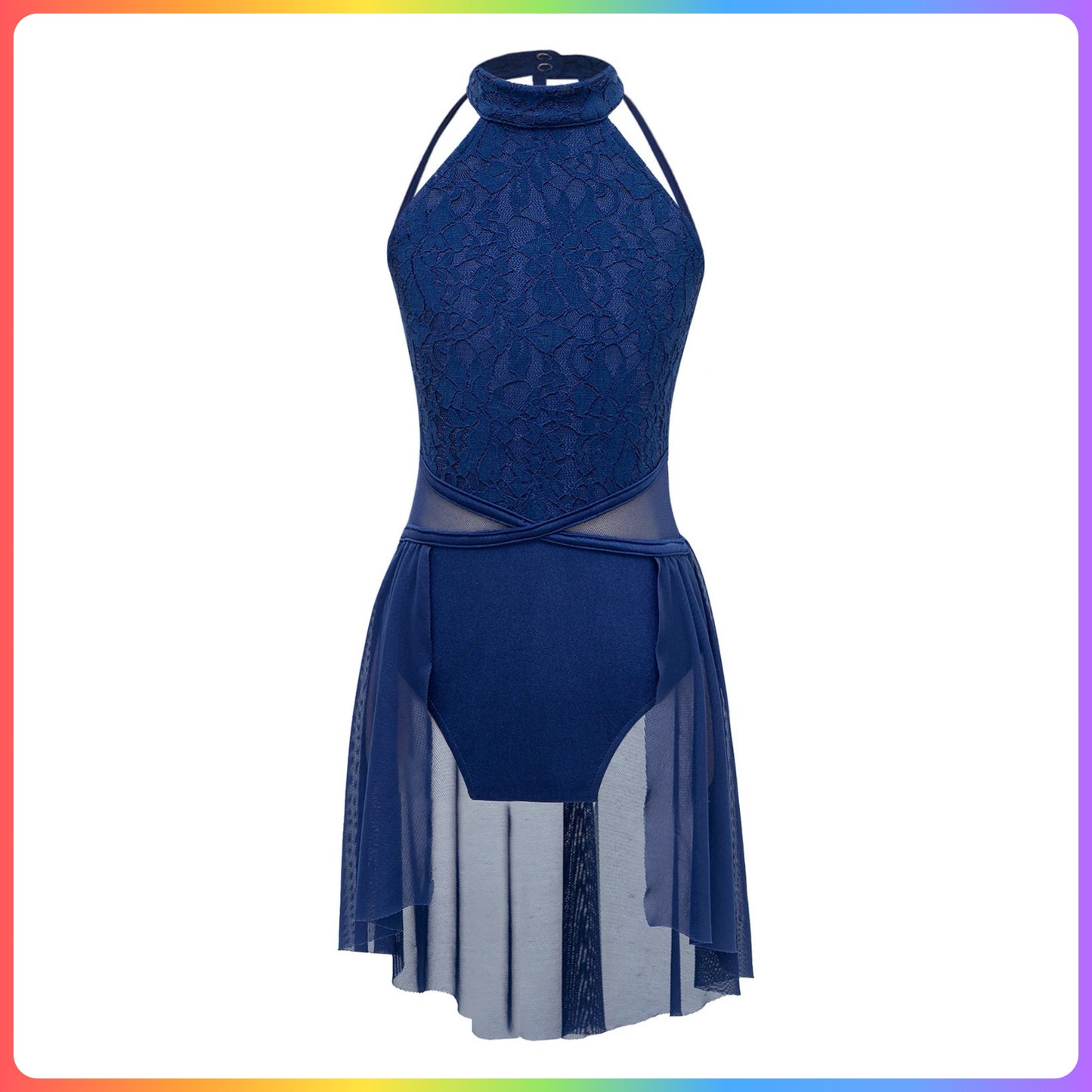 Girls Sleeveless Lace Lyrical / Contemporary Skirted Leotard
