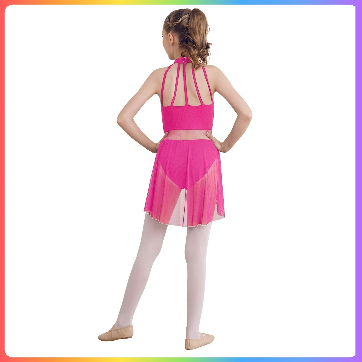 Girls Sleeveless Lace Lyrical / Contemporary Skirted Leotard