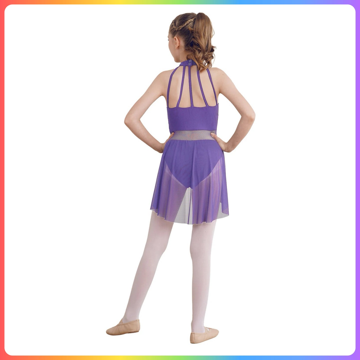 Girls Sleeveless Lace Lyrical / Contemporary Skirted Leotard
