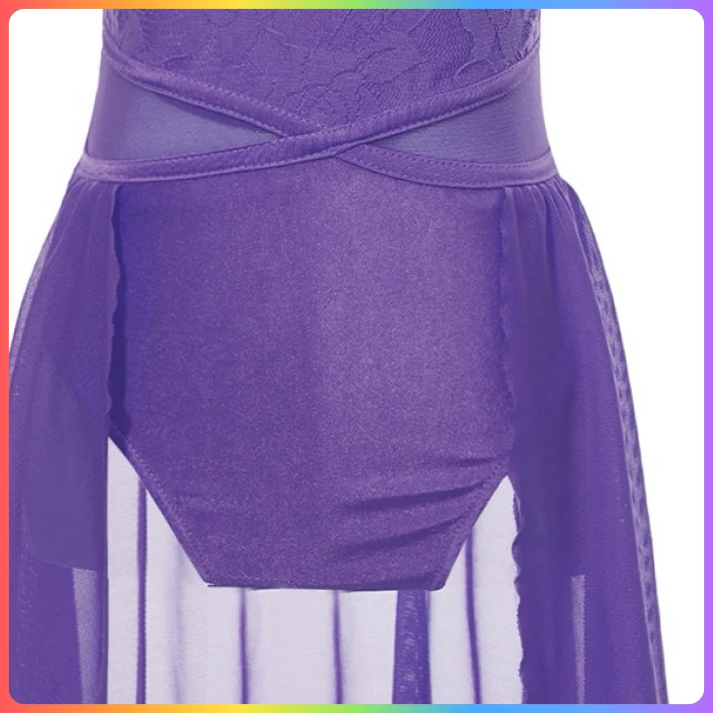 Girls Sleeveless Lace Lyrical / Contemporary Skirted Leotard