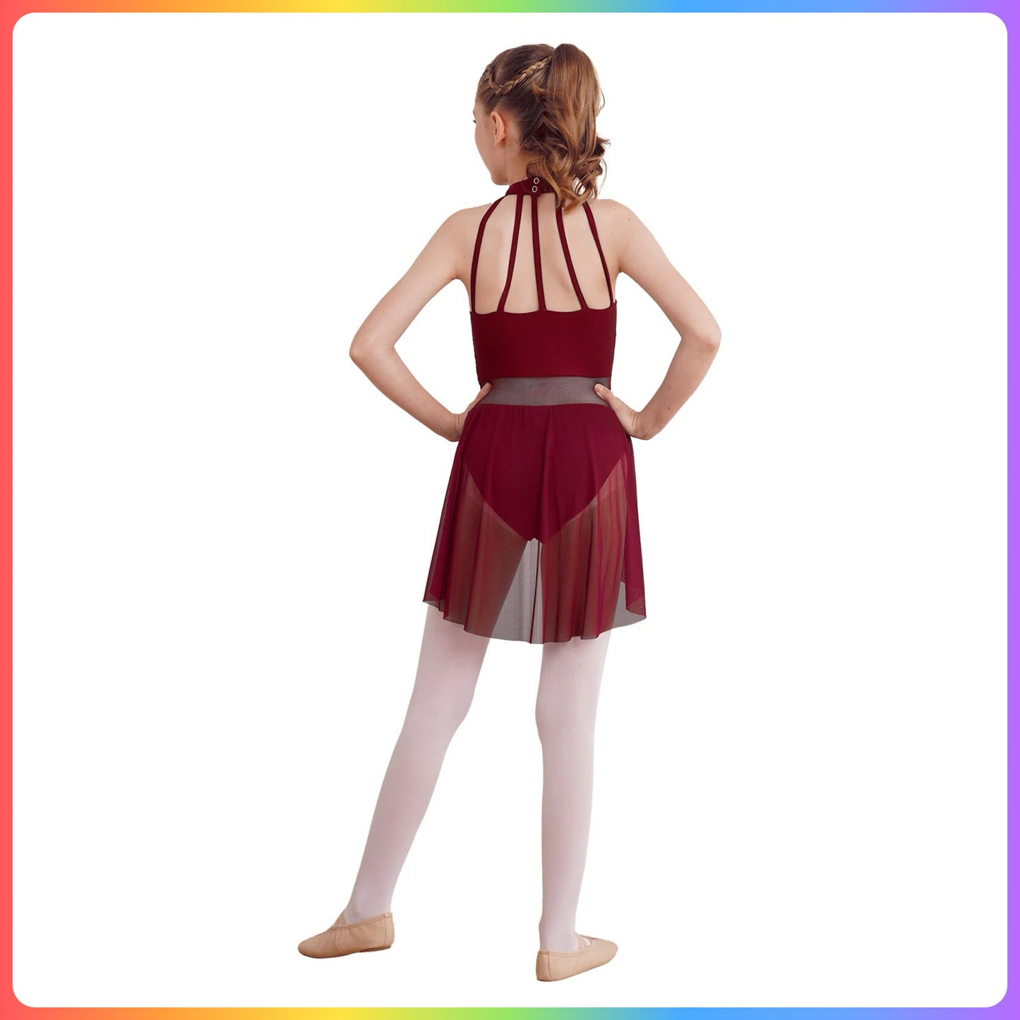 Girls Sleeveless Lace Lyrical / Contemporary Skirted Leotard