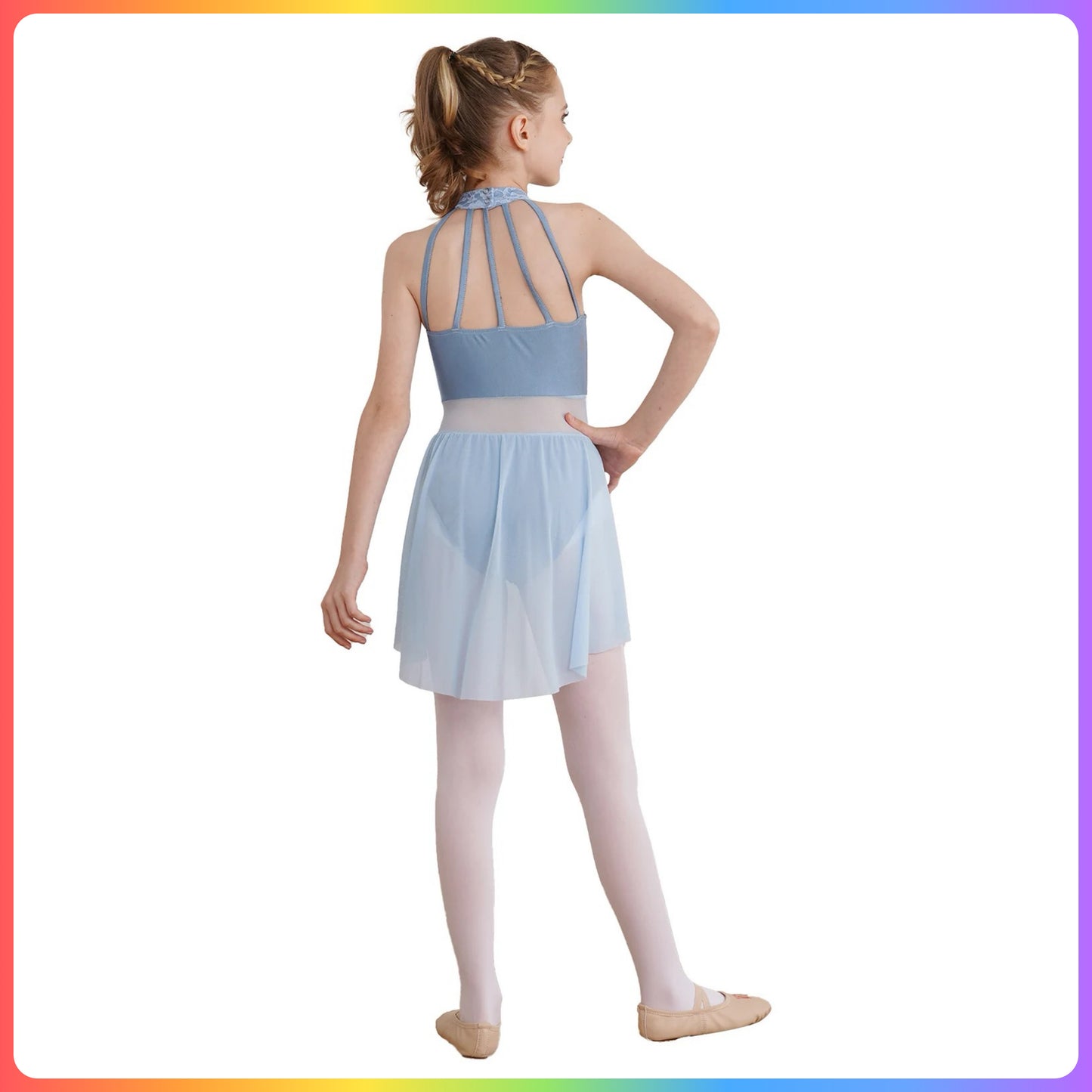 Girls Sleeveless Lace Lyrical / Contemporary Skirted Leotard