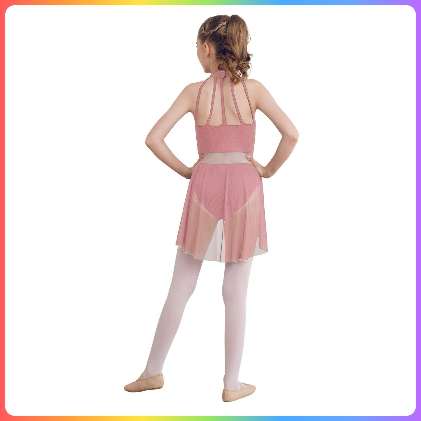 Girls Sleeveless Lace Lyrical / Contemporary Skirted Leotard
