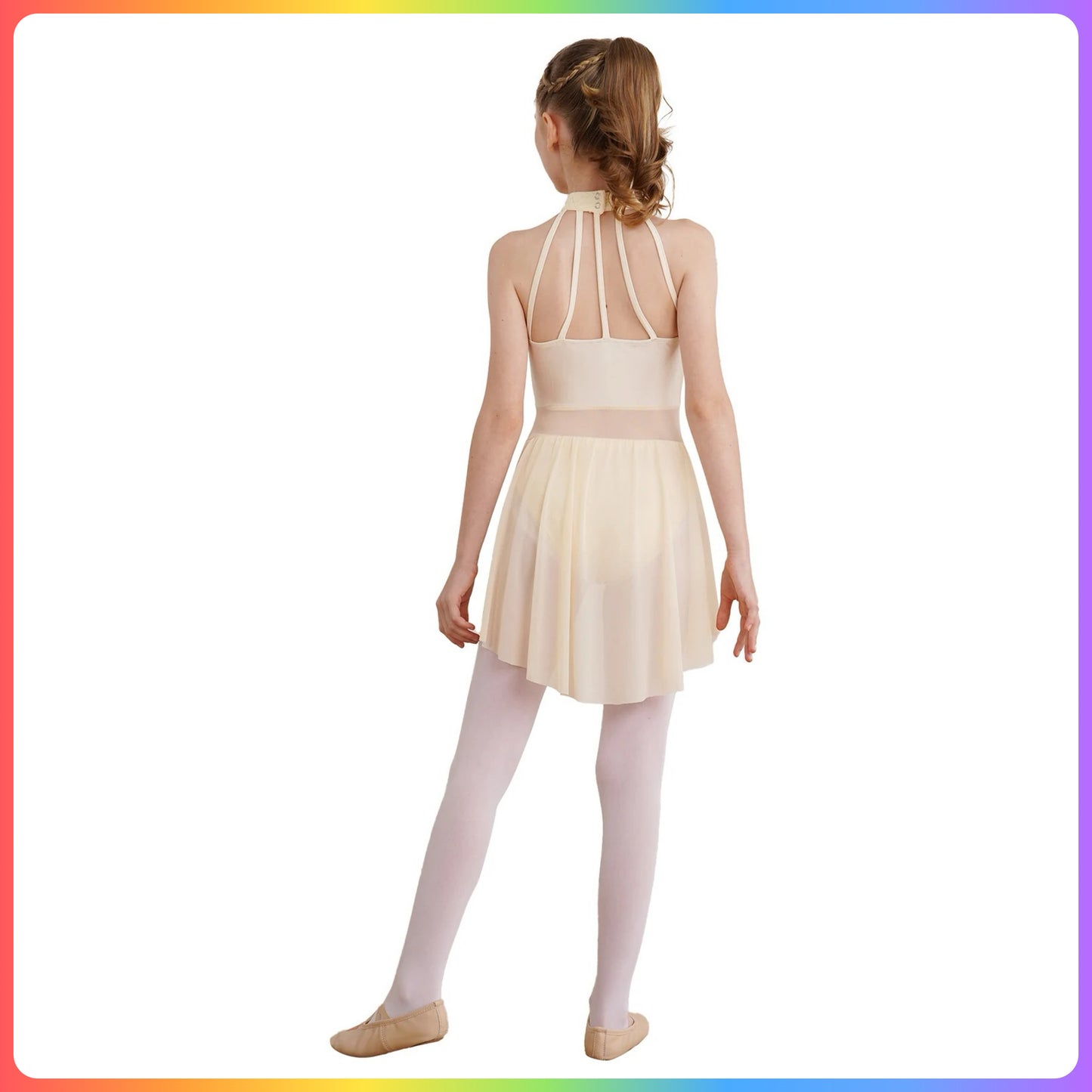 Girls Sleeveless Lace Lyrical / Contemporary Skirted Leotard